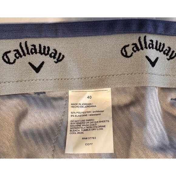 Mens Size 40 Blue Golf Shorts Callaway Opti-Dri Moisture-Wicking UPF 50 - Picture 11 of 11